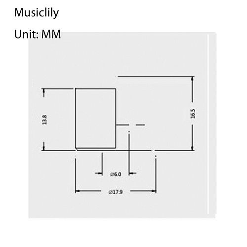 Musiclily M152 Ручка потенциометра, метрическая, хром.
